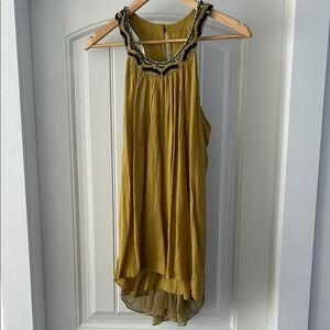 Free People Mustard Yellow Sleeveless Top